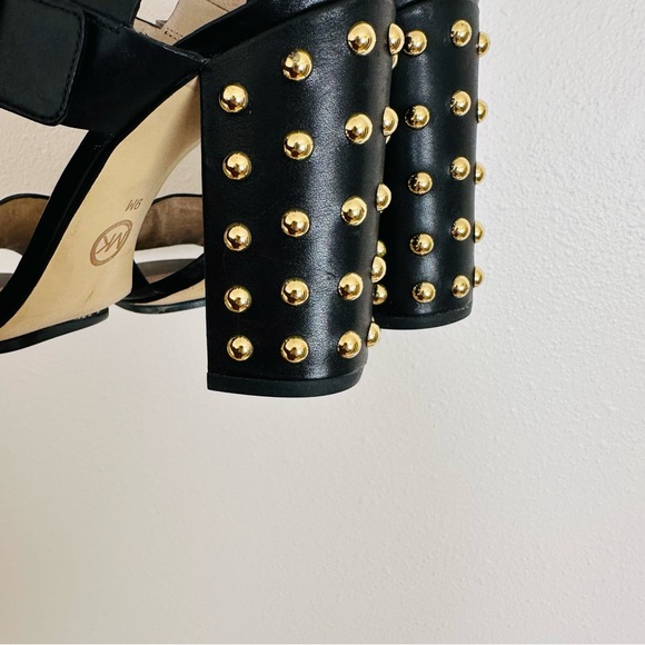 MICHAEL Michael Kors LINDEN Studded Chunky High Heel Sandals pumps - Picture 5 of 6